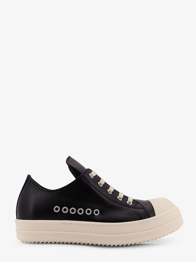 Rick Owens Leather Sneakers Black Milk