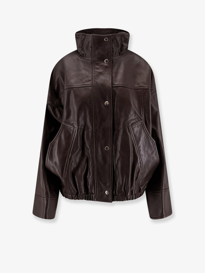 Rohe Oversized Leather Jacket Earthy