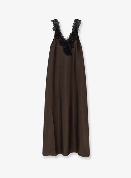 Rohe Silk Long Dress Earthy