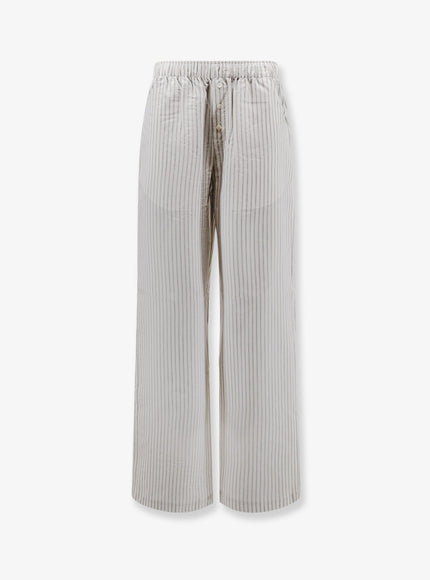 Rohe Silk Trousers With Striped Pattern Finestripe