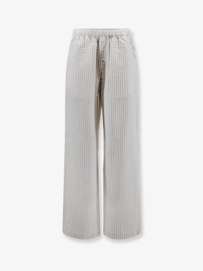 Rohe Silk Trousers With Striped Pattern Finestripe
