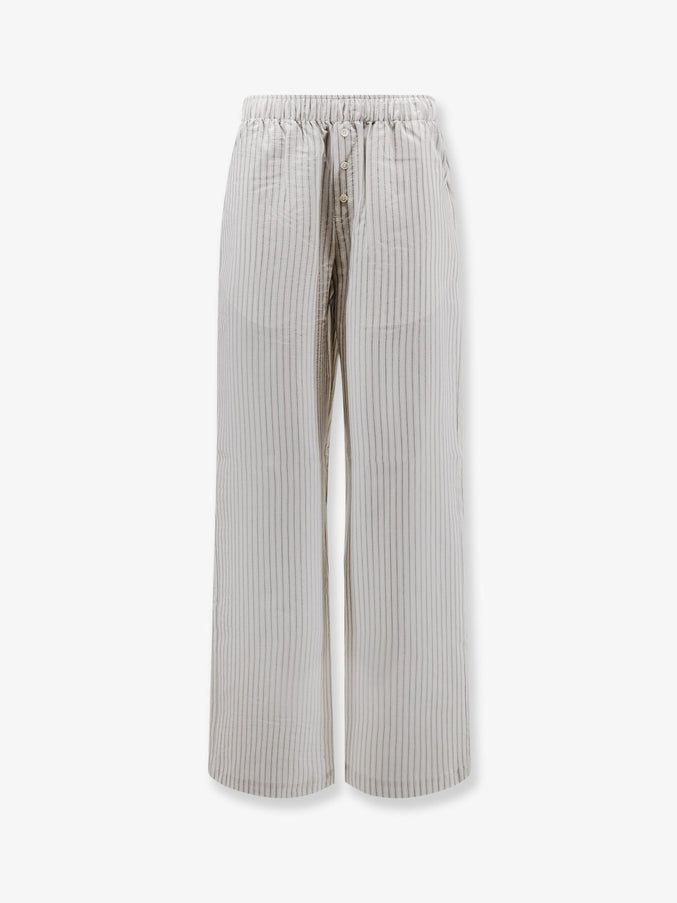 Rohe Silk Trousers With Striped Pattern Finestripe