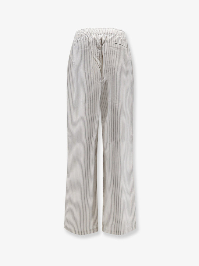 Rohe Silk Trousers With Striped Pattern