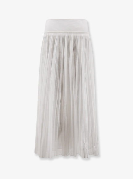 Rohe Pleated Cotton Skirt Opticwhite