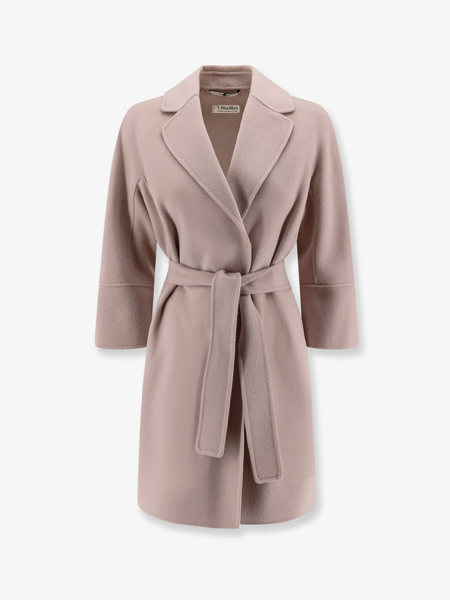 S Max Mara Arona Virgin Wool Coat Beige Rosa