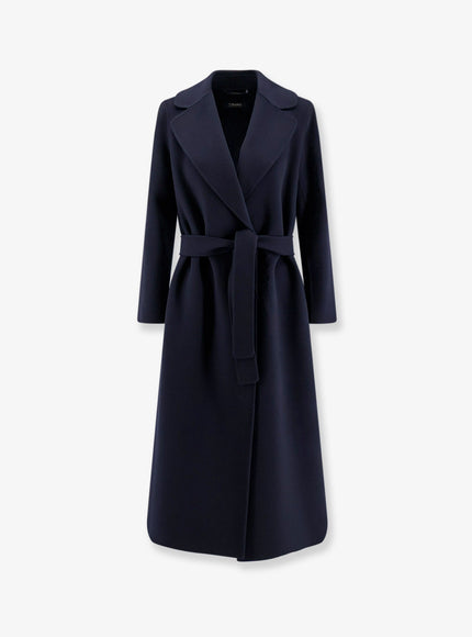 'S Max Mara Virgin Wool Poldo Coat Blu Notte