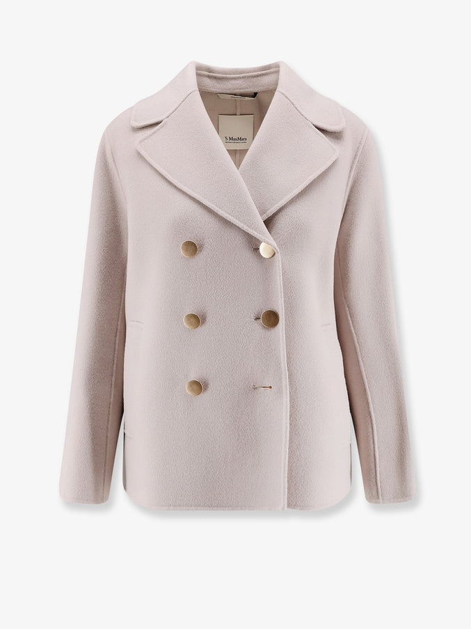 'S Max Mara Smmmargot Pure Virgin Wool Peacoat Sabbia