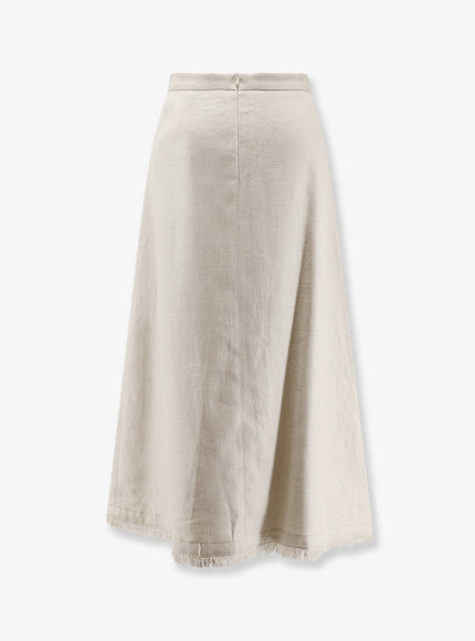 'S Max Mara Smmfiocchi Linen And Cotton Skirt