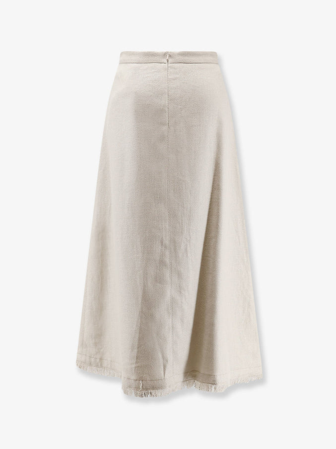 'S Max Mara Smmfiocchi Linen And Cotton Skirt
