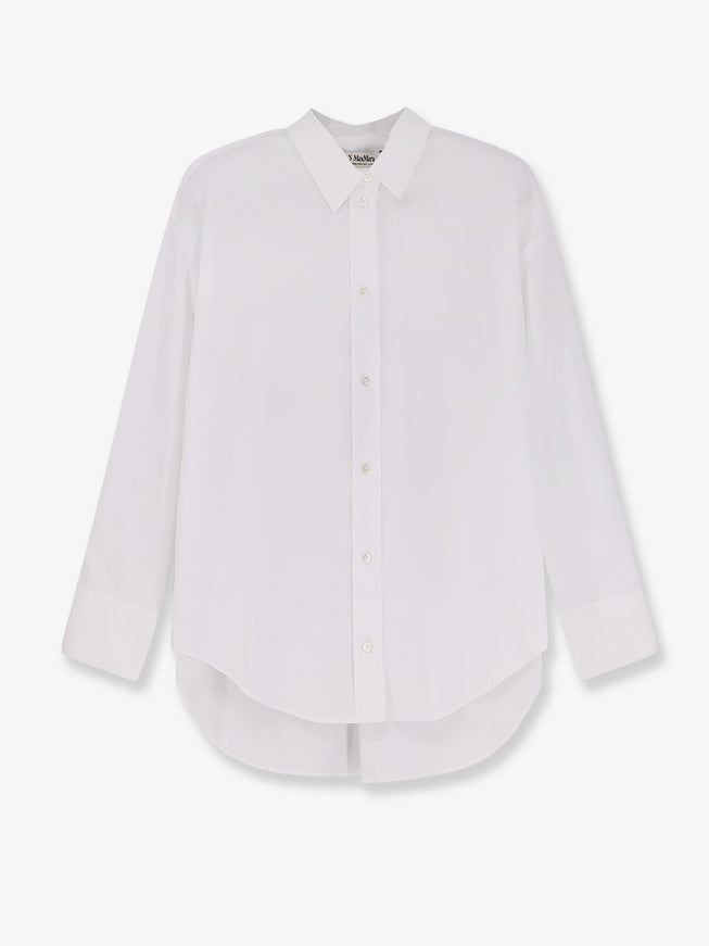 'S Max Mara Smmadele Cotton Shirt Bianco