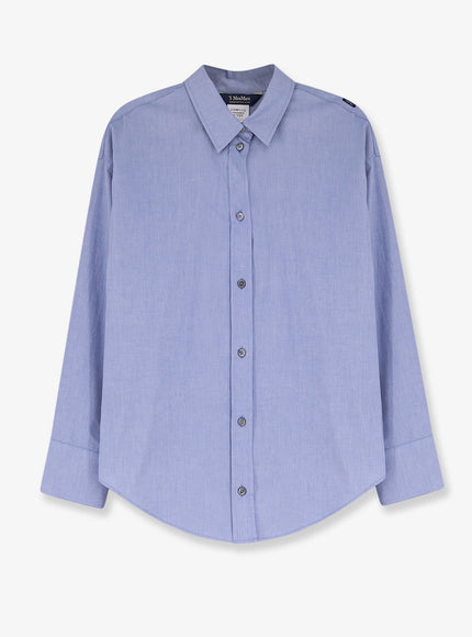 'S Max Mara Smmadele Cotton Shirt Bluette