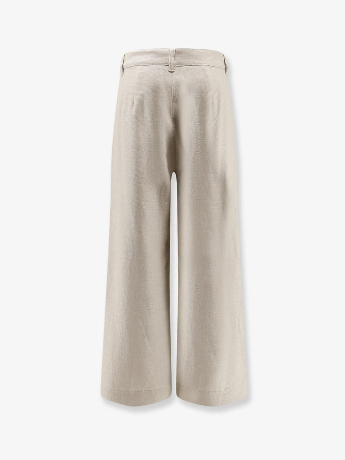 'S Max Mara Stretch Cotton And Linen Trousers