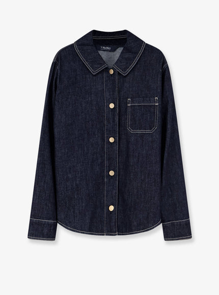 'S Max Mara Denim Shirt Blu Marino