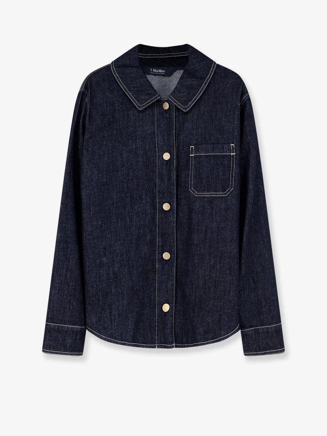 'S Max Mara Denim Shirt Blu Marino