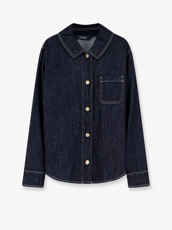 'S Max Mara Denim Shirt Blu Marino