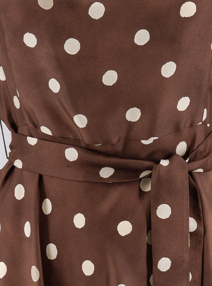 'S Max Mara Smmmartina Polka-Dots Silk Long Dress