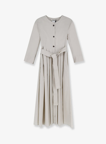 'S Max Mara Smmgiorno Cotton Dress Ghiaccio