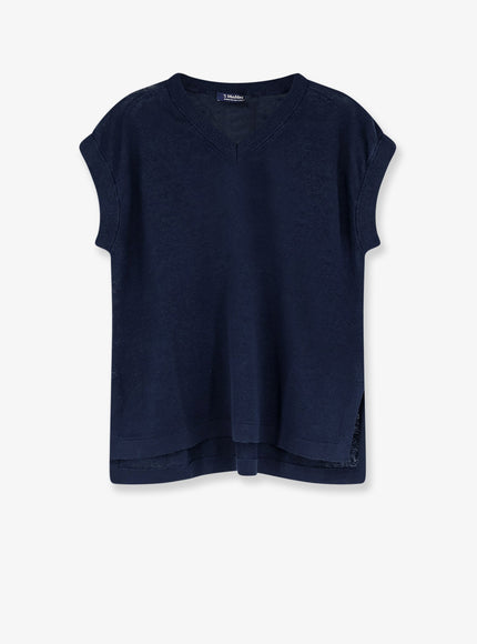 'S Max Mara Linen Vest Blu