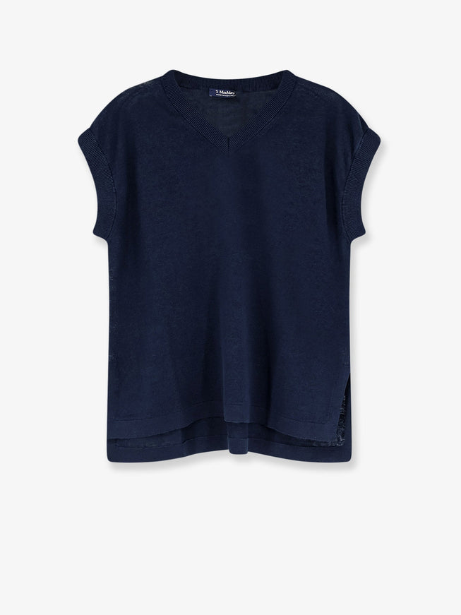 'S Max Mara Linen Vest Blu
