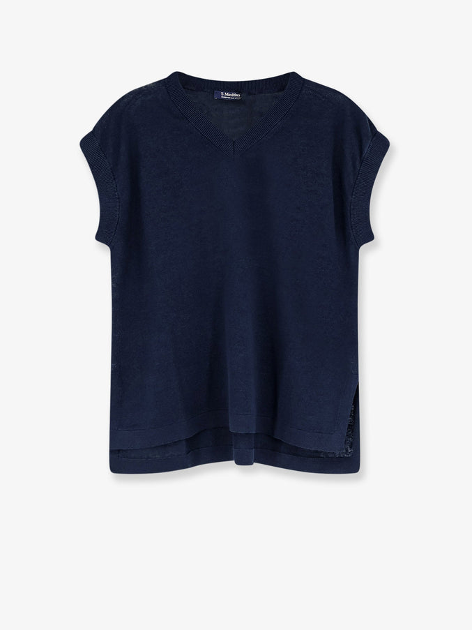 'S Max Mara Linen Vest Blu