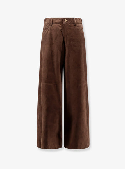 'S Max Mara Suede Trousers Marrone