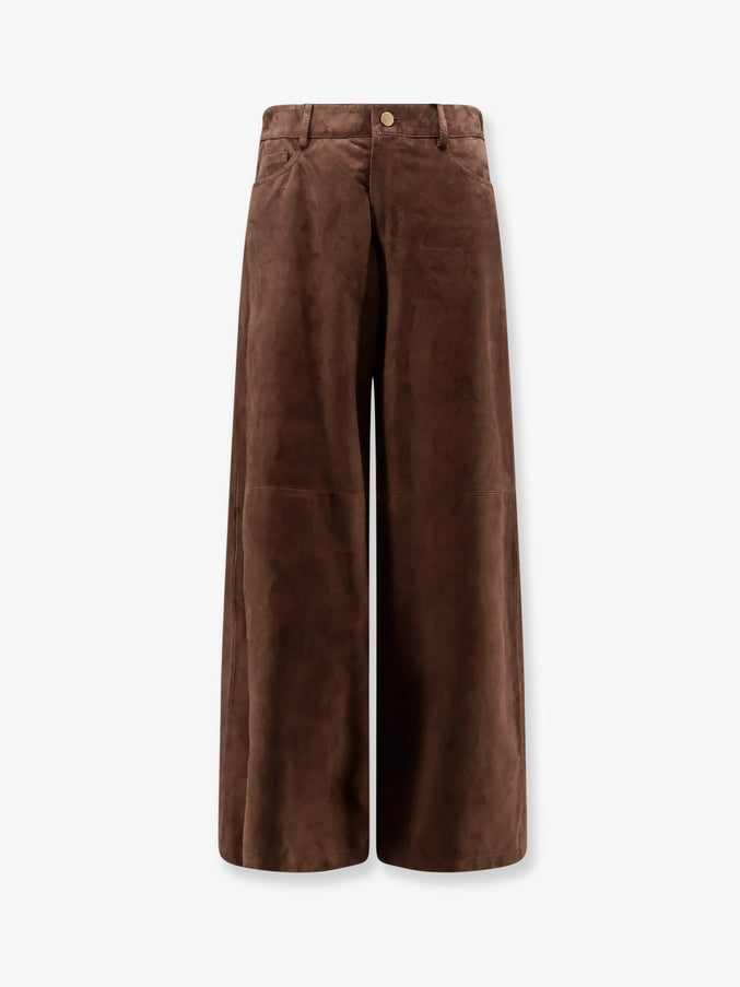 'S Max Mara Suede Trousers Marrone