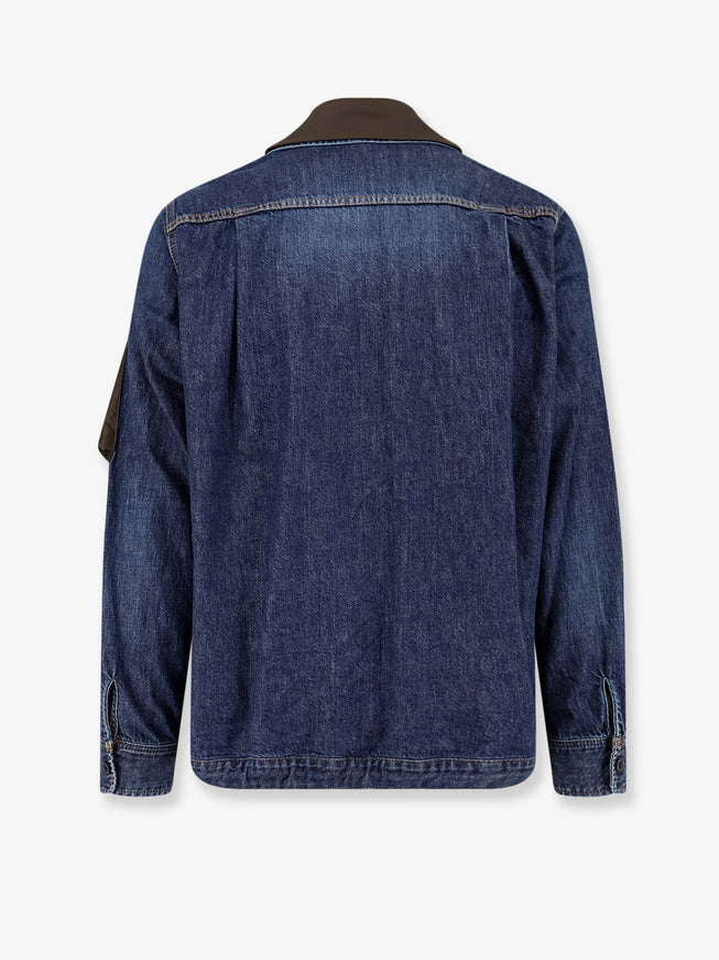 Sacai Denim Jacket With Nylon Inserts