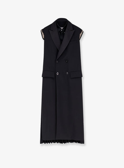 Sacai Wool Blend Blazer Dress 2 Black