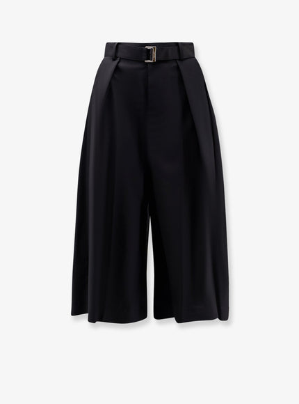 Sacai Wool Blend Bermuda Shorts Black