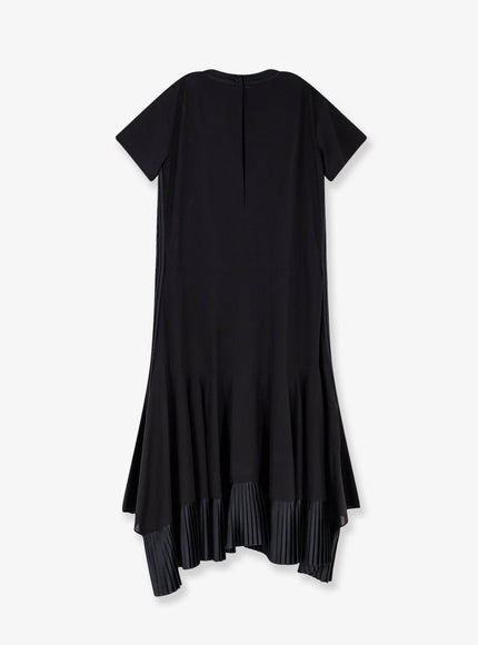 Sacai Cotton Dress With Pleated Details
