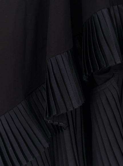Sacai Cotton Dress With Pleated Details