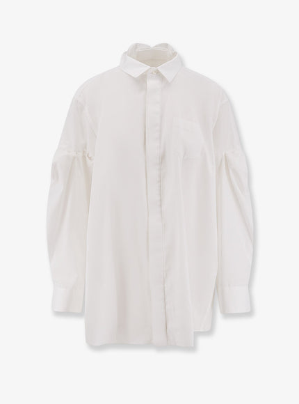 Sacai Oversize Striped Shirt Off White