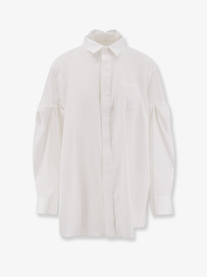 Sacai Oversize Striped Shirt Off White