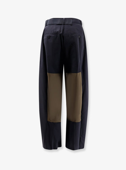 Sacai Wool Blend Trousers With Nylon Inserts