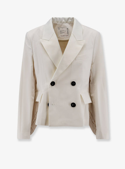 Sacai Blazer With White Denim Insert On The Back Off White