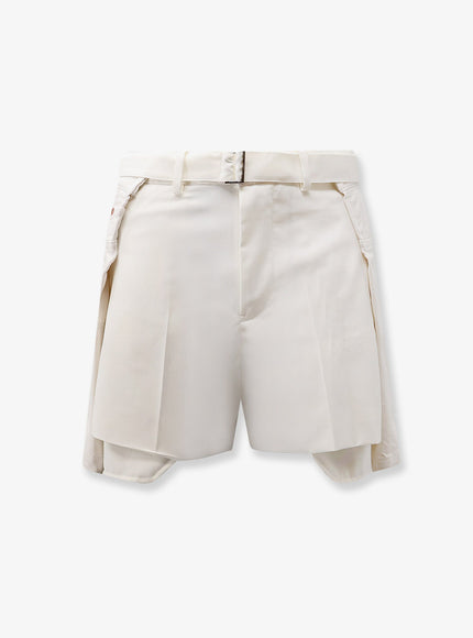 Sacai Double Fabric Shorts Off White