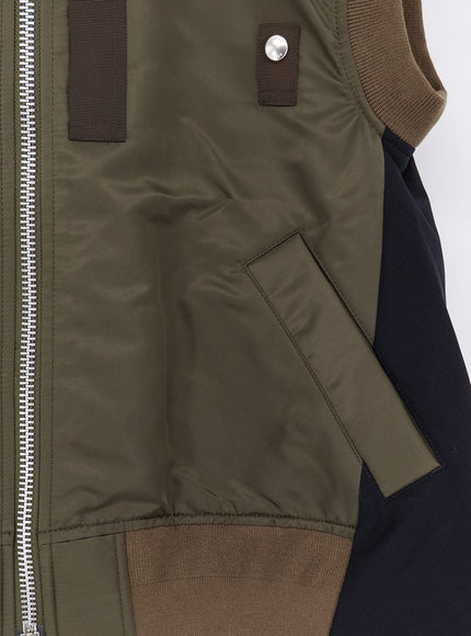 Sacai Nylon Jacket With Fabric Insert On The Back