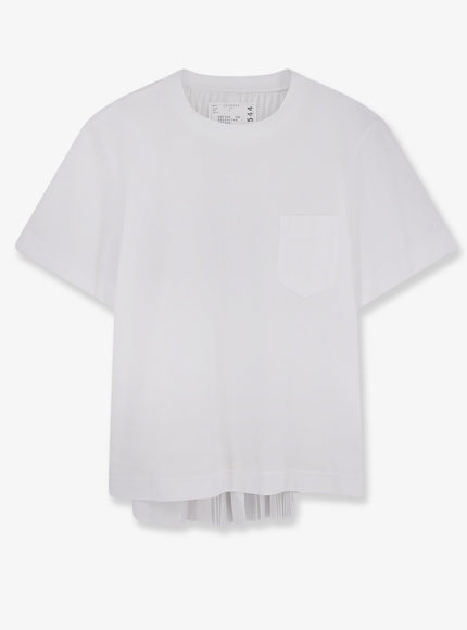 Sacai Cotton And Polyester T-Shirt White