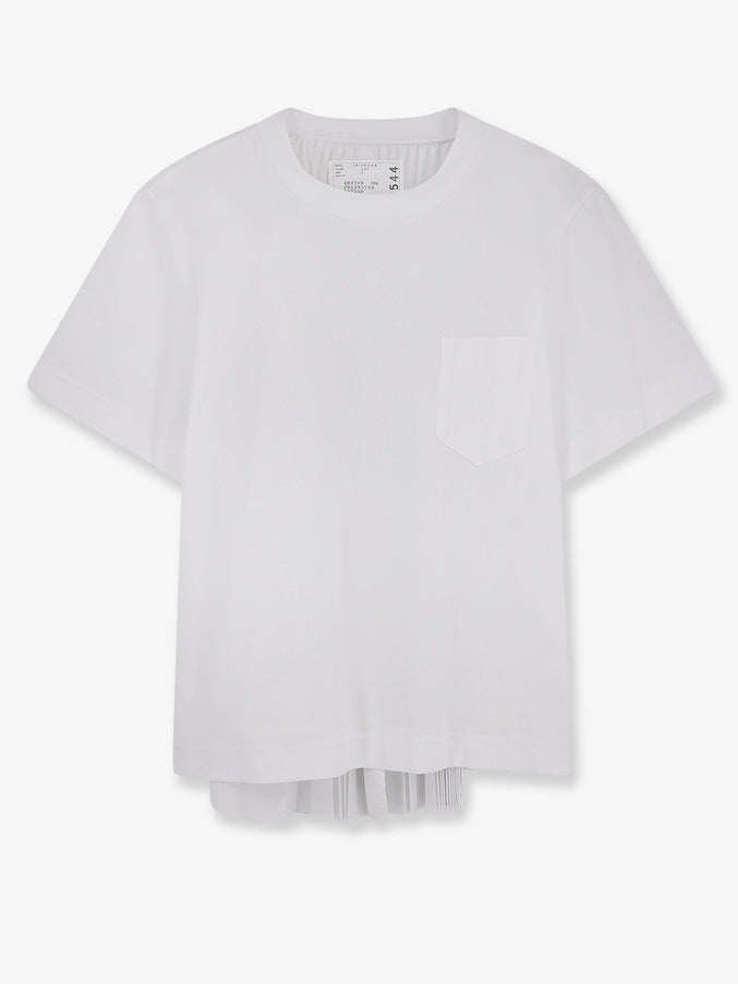 Sacai Cotton And Polyester T-Shirt White