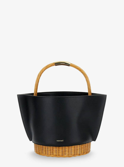 Sacai Leather Crossbody Bag With Logo On The Front Uni Black