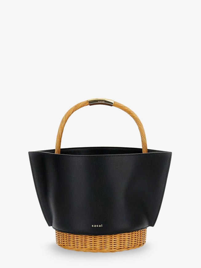 Sacai Leather Crossbody Bag With Logo On The Front Uni Black