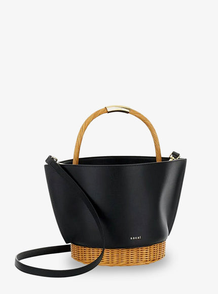 Sacai Leather Crossbody Bag With Logo On The Front