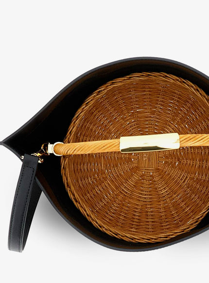 Sacai Leather Crossbody Bag With Logo On The Front