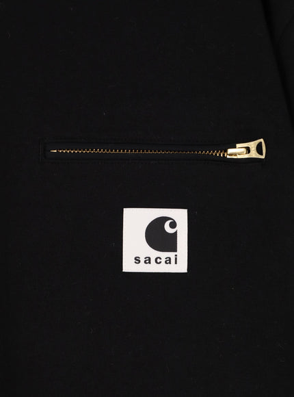 Sacai X Carhartt Wip Cotton T-Shirt Witht Logo Patch On The Front