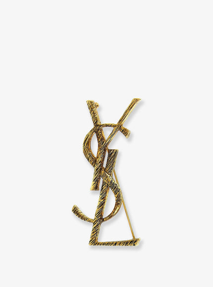Saint Laurent Metal Brooch Uni Dore Vieilli