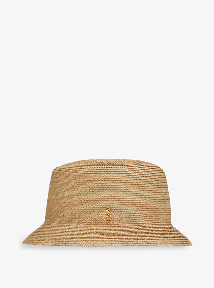 Saint Laurent Raffia Fedora Hat Rope