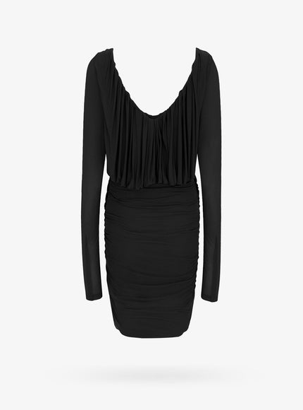 Saint Laurent Cupro Dress With Drapery