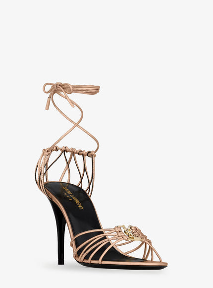 Saint Laurent Babylone 90 Leather Sandals