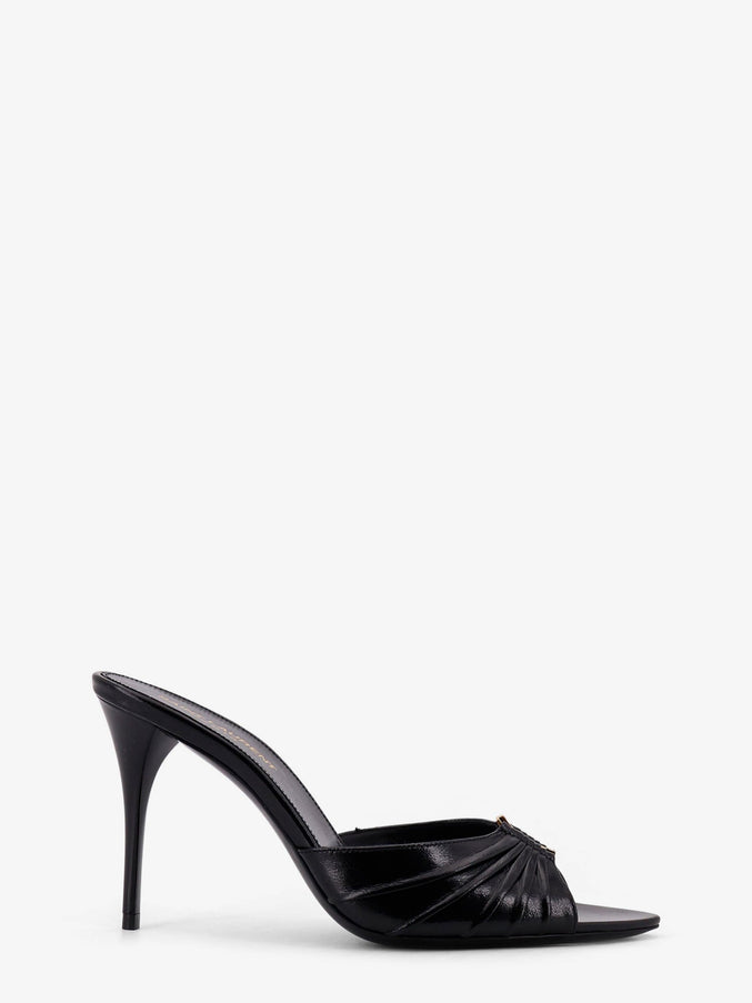 Saint Laurent Babylone 90 Leather Sandals Nero