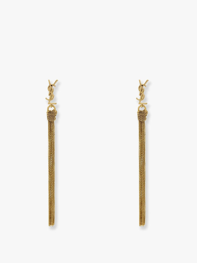 Saint Laurent Cassandre Metal Earrings Uni Dore